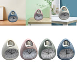 Maxbell Creative Table Clock Egg Shaped with Nightlight Wake up for Home Decor White
