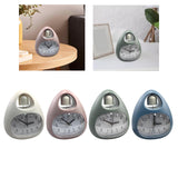 Maxbell Creative Table Clock Egg Shaped with Nightlight Wake up for Home Decor White