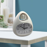 Maxbell Creative Table Clock Egg Shaped with Nightlight Wake up for Home Decor White
