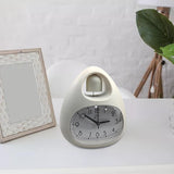 Maxbell Creative Table Clock Egg Shaped with Nightlight Wake up for Home Decor White