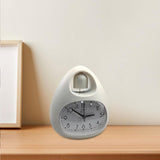 Maxbell Creative Table Clock Egg Shaped with Nightlight Wake up for Home Decor White