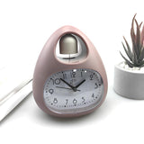 Maxbell Creative Table Clock Egg Shaped with Nightlight Wake up for Home Decor PInk
