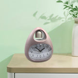 Maxbell Creative Table Clock Egg Shaped with Nightlight Wake up for Home Decor PInk