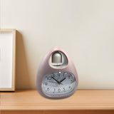 Maxbell Creative Table Clock Egg Shaped with Nightlight Wake up for Home Decor PInk