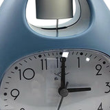 Maxbell Creative Table Clock Egg Shaped with Nightlight Wake up for Home Decor Blue