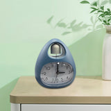 Maxbell Creative Table Clock Egg Shaped with Nightlight Wake up for Home Decor Blue