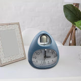 Maxbell Creative Table Clock Egg Shaped with Nightlight Wake up for Home Decor Blue