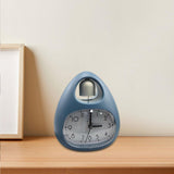 Maxbell Creative Table Clock Egg Shaped with Nightlight Wake up for Home Decor Blue