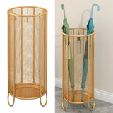 Maxbell Umbrella Storage Holder with Drip Water Tray for Hallway Large and Aureate