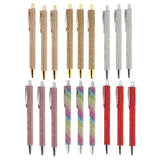 Maxbell 3x Retractable Gel Ink Pens Writing Smoothly Press Pen for Exam Adults Draw Rose Gold