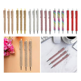 Maxbell 3x Retractable Gel Ink Pens Writing Smoothly Press Pen for Exam Adults Draw Rose Gold