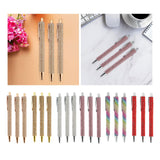 Maxbell 3x Retractable Gel Ink Pens Writing Smoothly Press Pen for Exam Adults Draw Rose Gold