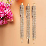 Maxbell 3x Retractable Gel Ink Pens Writing Smoothly Press Pen for Exam Adults Draw Rose Gold