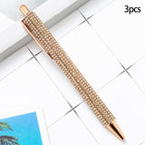 Maxbell 3x Retractable Gel Ink Pens Writing Smoothly Press Pen for Exam Adults Draw Rose Gold