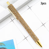 Maxbell 3x Retractable Gel Ink Pens Writing Smoothly Press Pen for Exam Adults Draw Gold