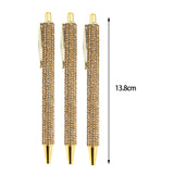 Maxbell 3x Retractable Gel Ink Pens Writing Smoothly Press Pen for Exam Adults Draw Gold