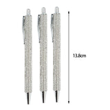 Maxbell 3x Retractable Gel Ink Pens Writing Smoothly Press Pen for Exam Adults Draw Silver