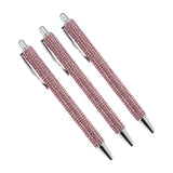 Maxbell 3x Retractable Gel Ink Pens Writing Smoothly Press Pen for Exam Adults Draw Pink