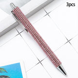 Maxbell 3x Retractable Gel Ink Pens Writing Smoothly Press Pen for Exam Adults Draw Pink