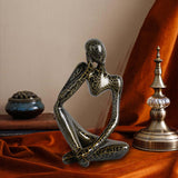 Maxbell Modern Abstract Thinker Statue Collectible for Home Living Room Decoration Black Left L