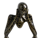 Maxbell Modern Abstract Thinker Statue Collectible for Home Living Room Decoration Black S