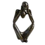 Maxbell Modern Abstract Thinker Statue Collectible for Home Living Room Decoration Black S