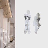 Maxbell Men's & Women's Restroom Signs 1Pair Symbols for Bar Commercial Business Silver