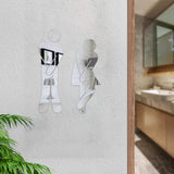 Maxbell Men's & Women's Restroom Signs 1Pair Symbols for Bar Commercial Business Silver