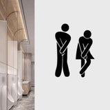 Maxbell Men's & Women's Restroom Signs 1Pair Symbols for Bar Commercial Business Black
