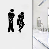 Maxbell Men's & Women's Restroom Signs 1Pair Symbols for Bar Commercial Business Black