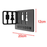 Maxbell Toilet Symbol Bathroom Sign 3D Bathroom Door Signage for Store Church Hotel