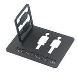 Maxbell Toilet Symbol Bathroom Sign 3D Bathroom Door Signage for Store Church Hotel