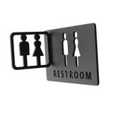 Maxbell Toilet Symbol Bathroom Sign 3D Bathroom Door Signage for Store Church Hotel