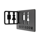 Maxbell Toilet Symbol Bathroom Sign 3D Bathroom Door Signage for Store Church Hotel