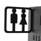 Maxbell Toilet Symbol Bathroom Sign 3D Bathroom Door Signage for Store Church Hotel