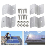 Maxbell 4x Bracket for Solar Panel Wall Mount Cabins RV Nuts Roof Mount Garages