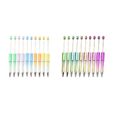 Maxbell Beadable Pens DIY Set Christmas Decor Ball Pen for Classroom Journaling Pens Set A