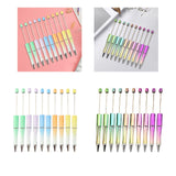 Maxbell Beadable Pens DIY Set Christmas Decor Ball Pen for Classroom Journaling Pens Set A