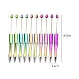 Maxbell Beadable Pens DIY Set Christmas Decor Ball Pen for Classroom Journaling Pens Set B