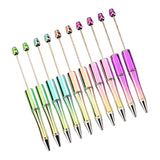 Maxbell Beadable Pens DIY Set Christmas Decor Ball Pen for Classroom Journaling Pens Set B