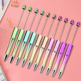 Maxbell Beadable Pens DIY Set Christmas Decor Ball Pen for Classroom Journaling Pens Set B