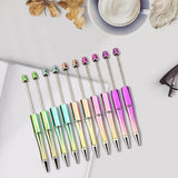 Maxbell Beadable Pens DIY Set Christmas Decor Ball Pen for Classroom Journaling Pens Set B