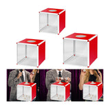 Maxbell Donation Boxes Comment Box Metal Frame for Shopping Mall Outdoor Office 25cm