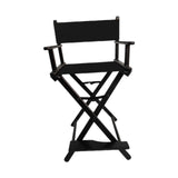 Maxbell Makeup Artist Chair Cosmetics beauty folding for Balcony Makeup Black