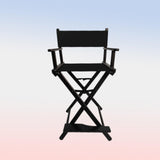 Maxbell Makeup Artist Chair Cosmetics beauty folding for Balcony Makeup Black