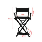 Maxbell Makeup Artist Chair Cosmetics beauty folding for Balcony Makeup Black