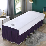 Maxbell SPA Massage Bed Cover Sheet Protector with Face Hole 80x200cm Machine Wash White