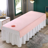 Maxbell SPA Massage Bed Cover Sheet Protector with Face Hole 80x200cm Machine Wash Pink