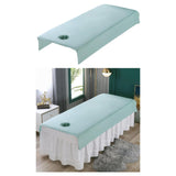 Maxbell SPA Massage Bed Cover Sheet Protector with Face Hole 80x200cm Machine Wash Green