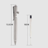 Maxbell Ballpoint Pen Titanium Alloy Portable EDC Pen Black Ink for Executive School Grey